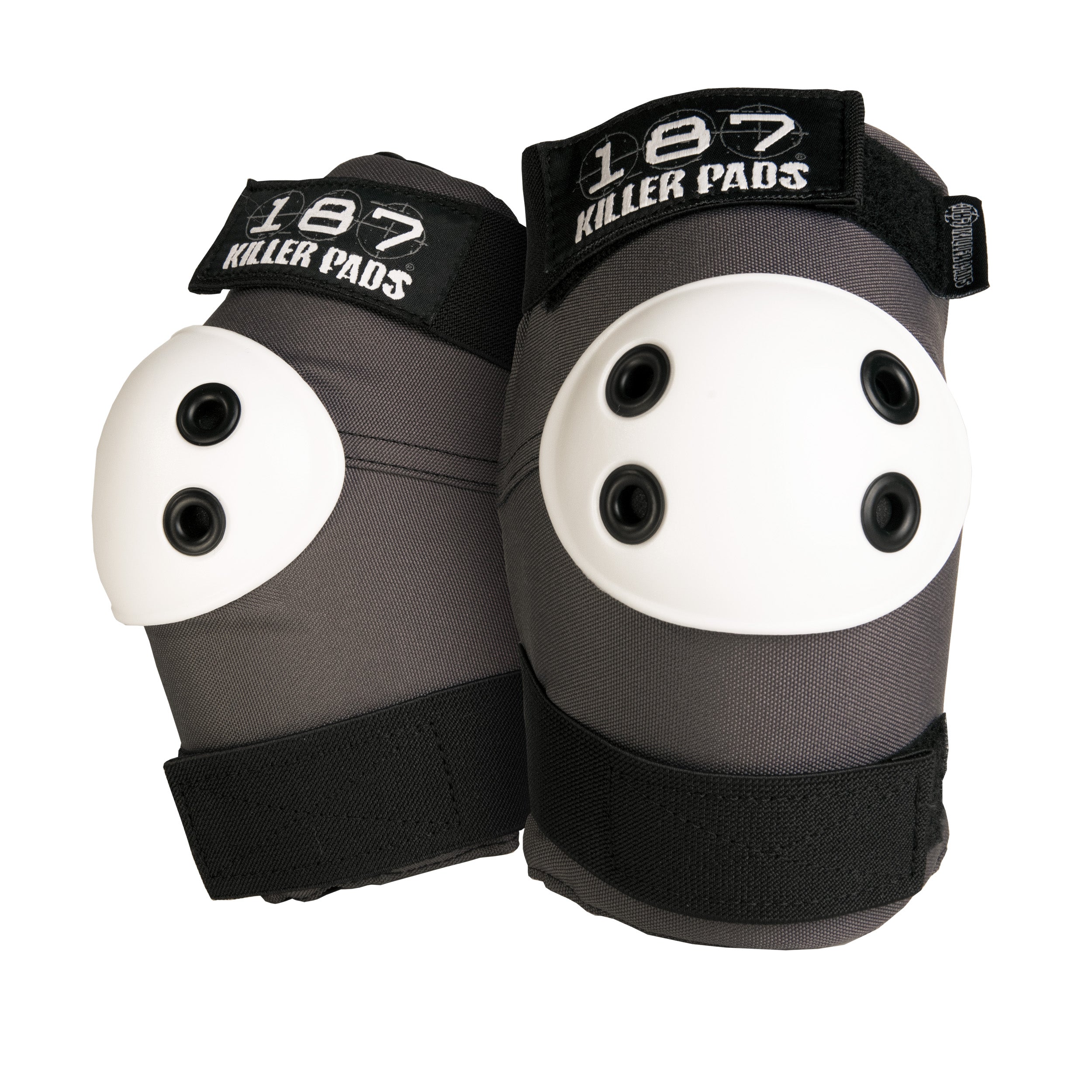 187-killer-pads-elbow-pad-coudi-res-grey-with-white-caps image 1