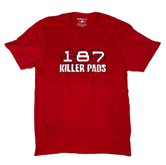 187-killer-pads-block-logo-tee-t-shirt-red image 1