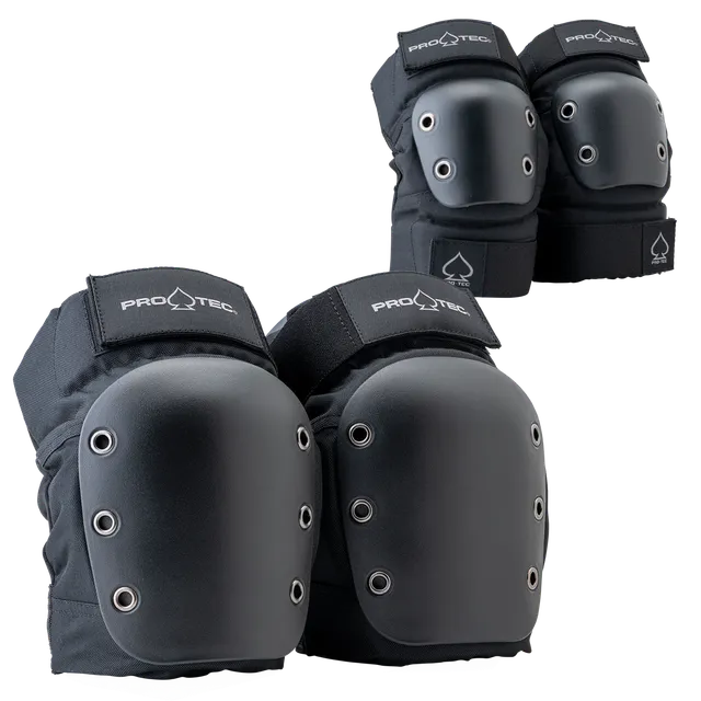 pro-tec-street-set-genouill-res-coudi-res-dos-ouvert-noir image 1