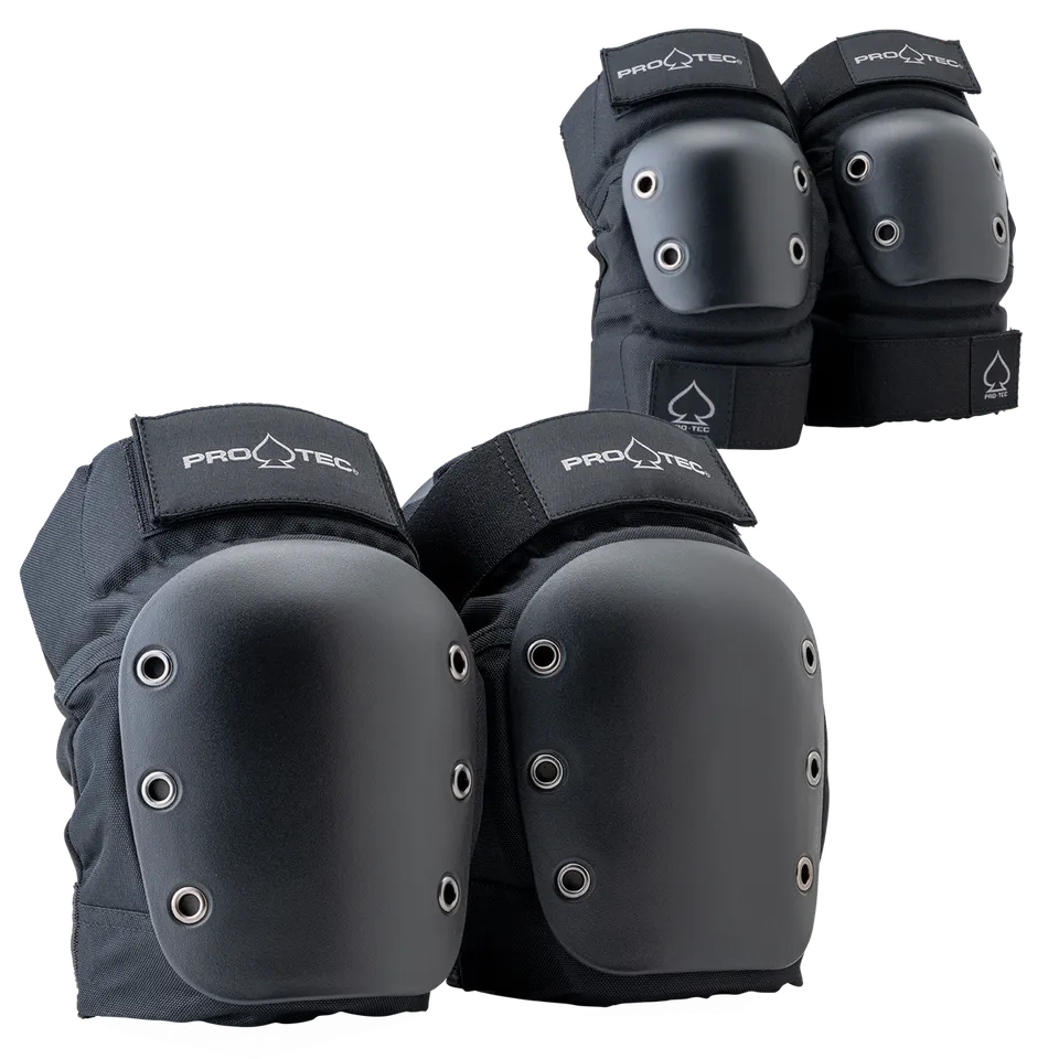 pro-tec-street-set-genouill-res-coudi-res-dos-ouvert-noir image 1