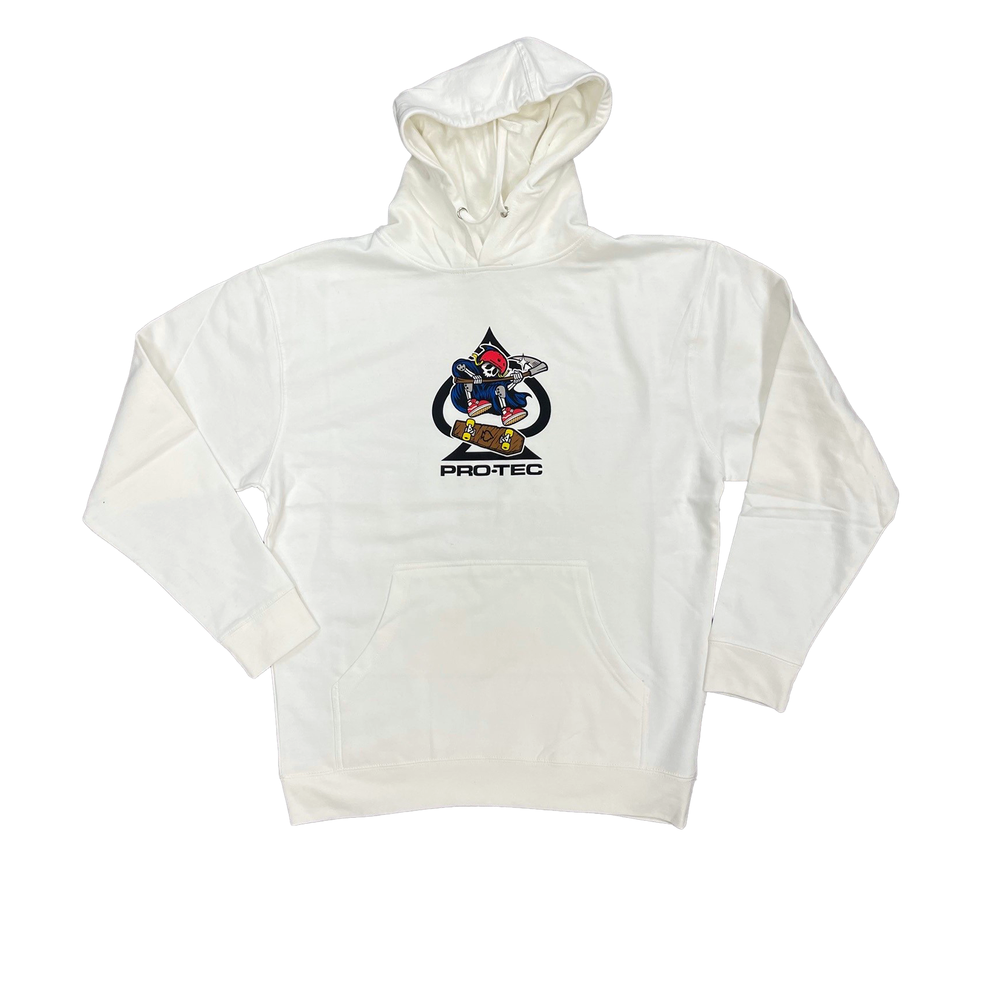 pro-tec-spade-reaper-hoodie-blanc-capuche image 1